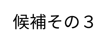 候補その３